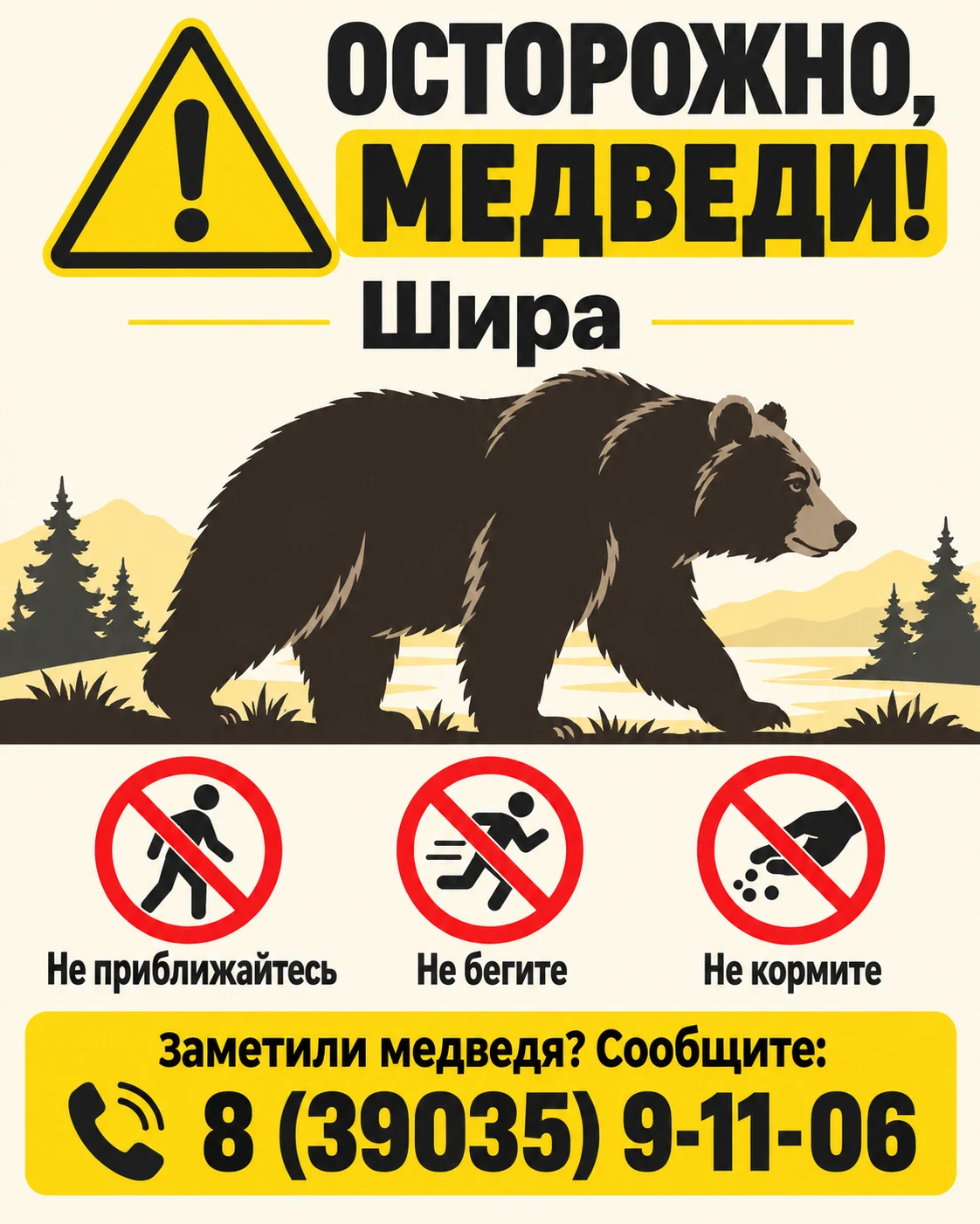 В Шира зашел медвежонок