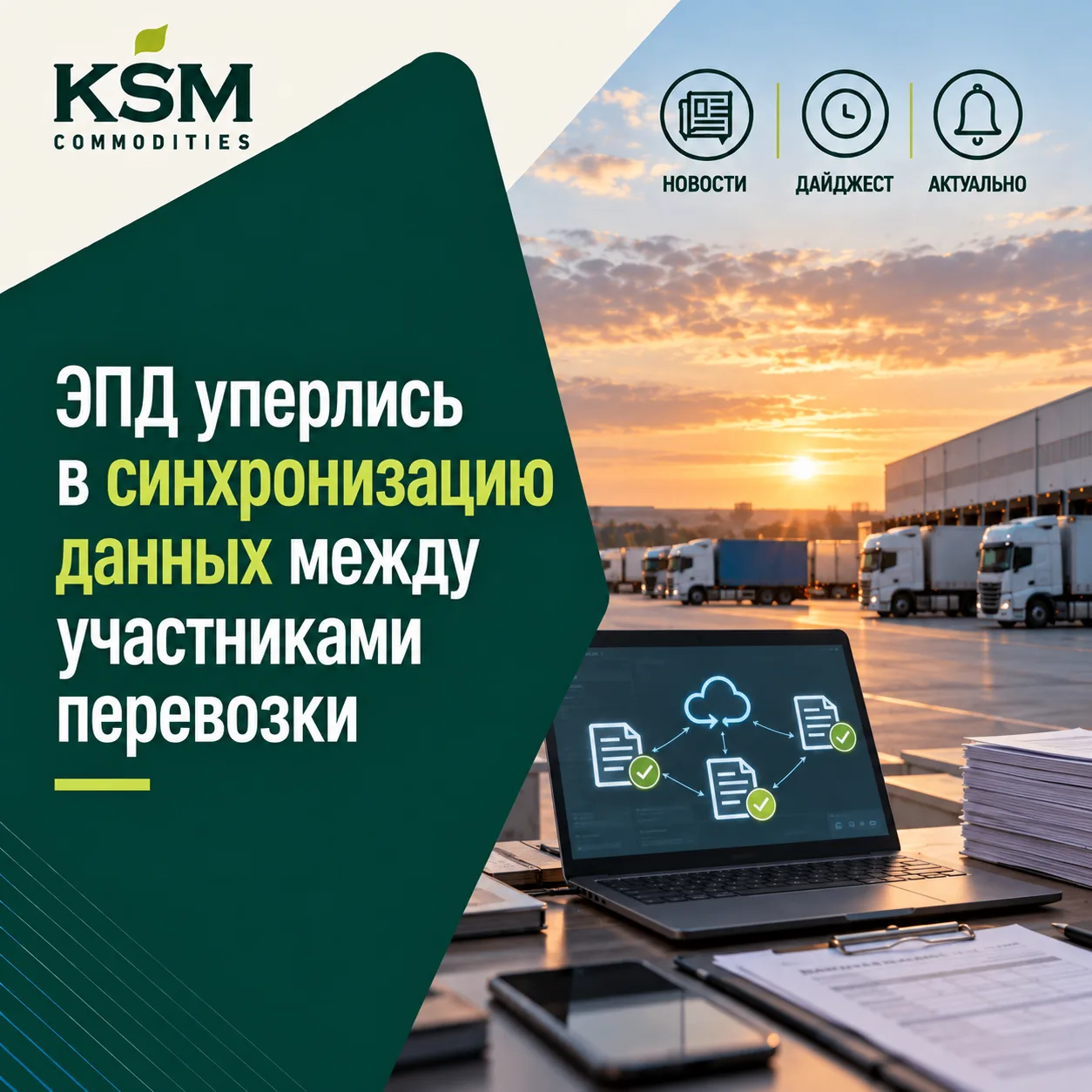 🚛 ЭПД уперлись в синхронизацию данных между участниками перевозки