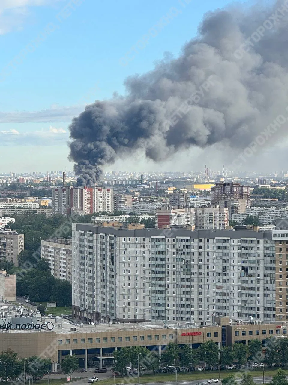 Крупный пожар во Фрунзенском районе.