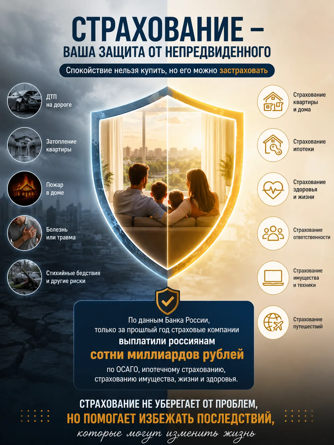 🛡 Страхование — это не «лишняя трата», пока всё хорошо.