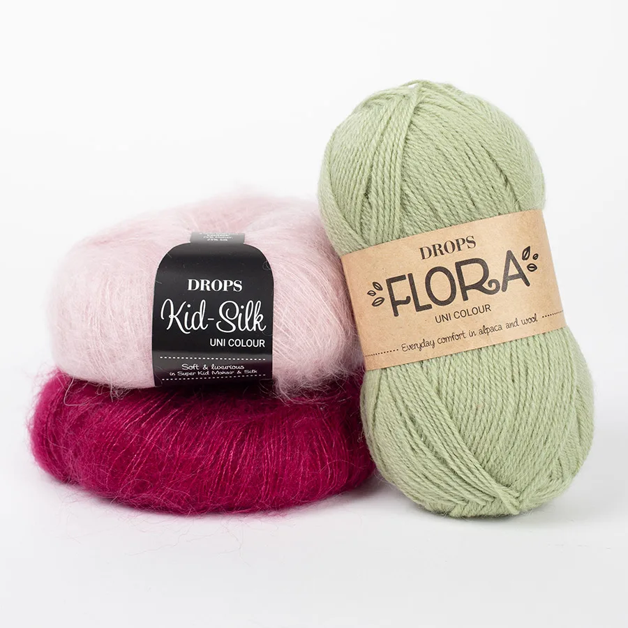А ещё DROPS Flora очень интересно использовать в сочетании с другими нитями ✨