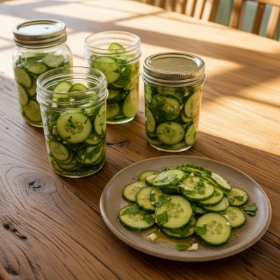 Салат из огурцов без варки и стерилизации 🥒⭐