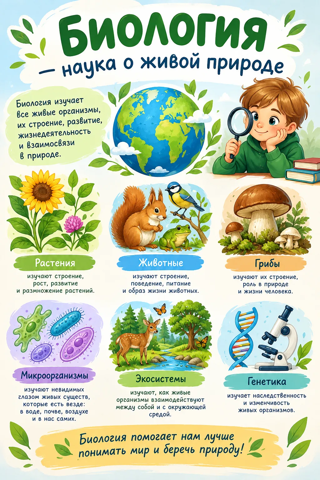 Подготовила для вас плакаты по биологии за 5 класс 🌿