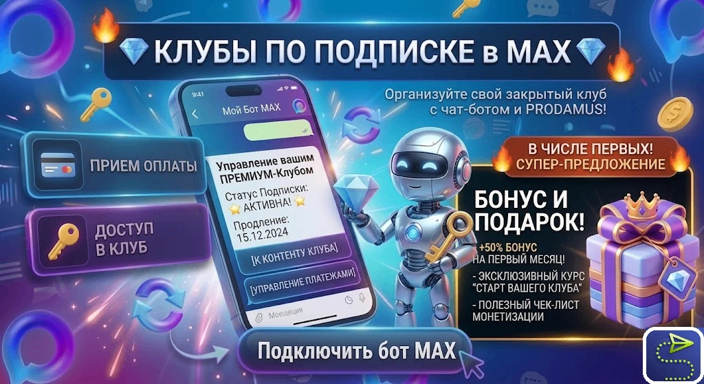 💎 КЛУБЫ ПО ПОДПИСКЕ в MAX 💎