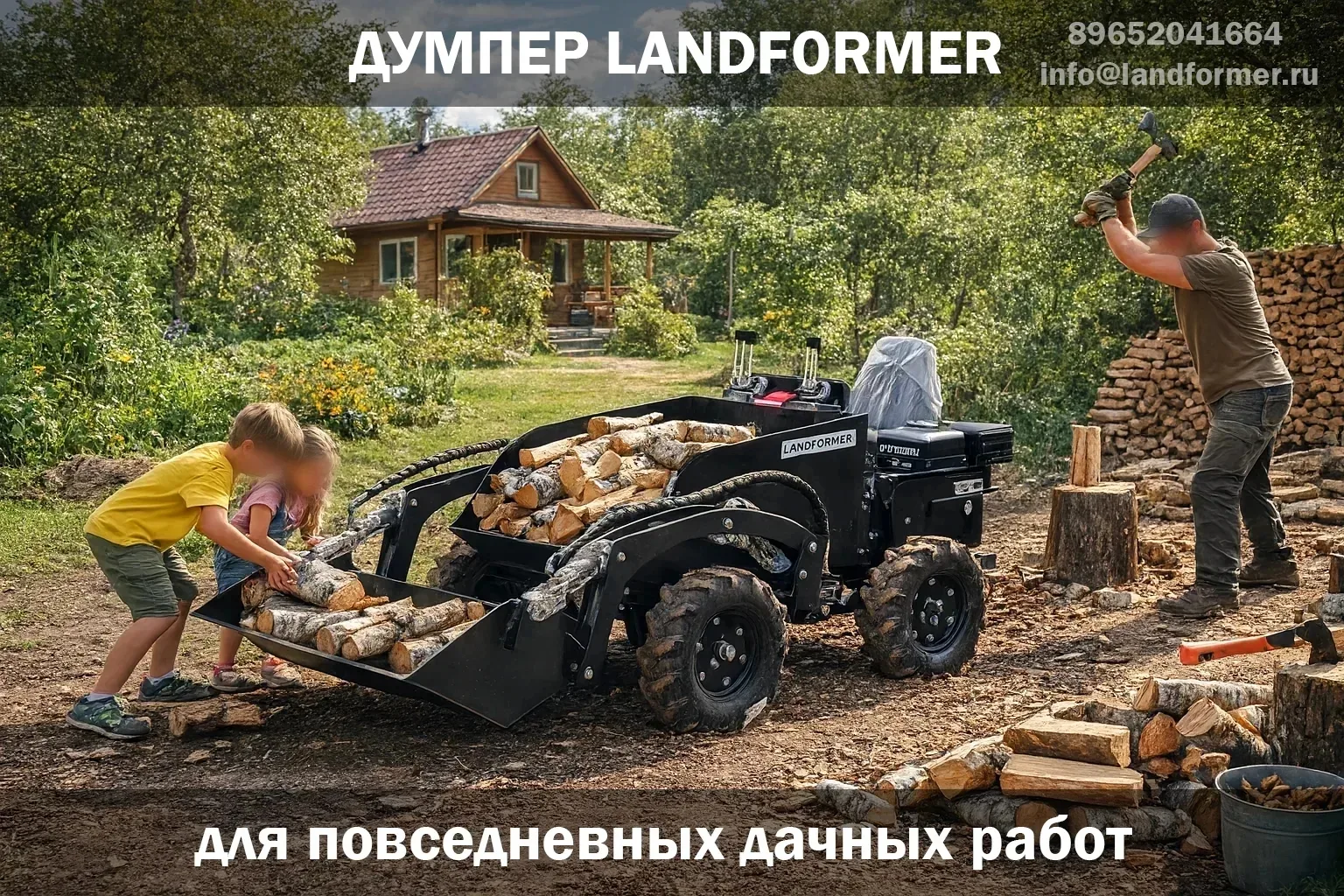 Минидумпер 500 - Ваш надежный помощник на даче, подсобном хозяйстве, ферме, на стройке.
