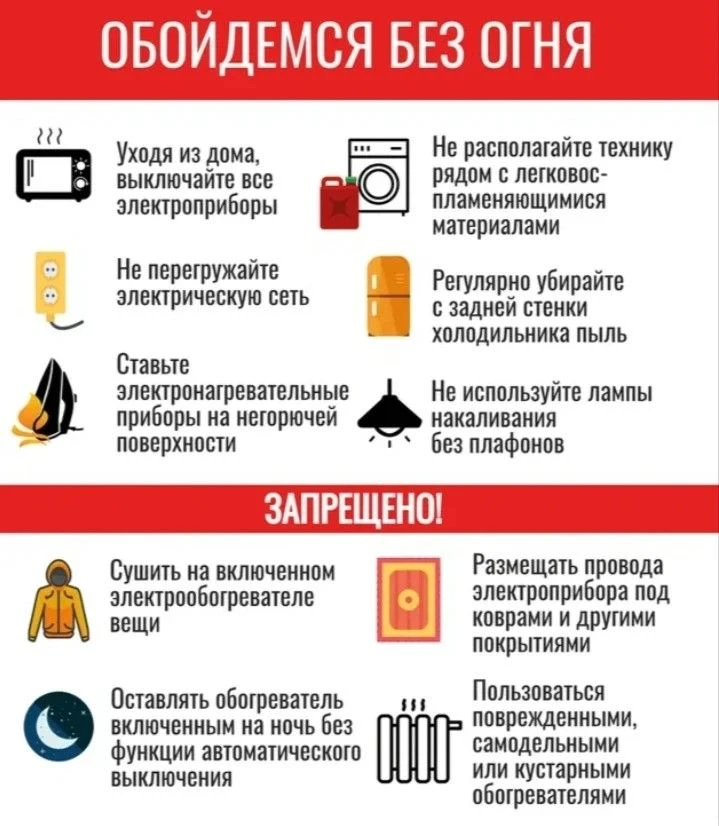 Памятка по пожарной безопасности в быту