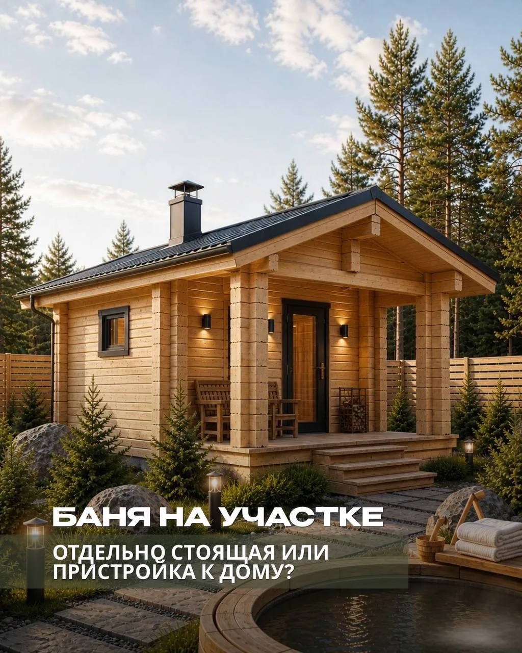 Баня на участке: отдельно стоящая или пристройка к дому? 🏡♨️
Разбираем плюсы и минусы для тех, кто 