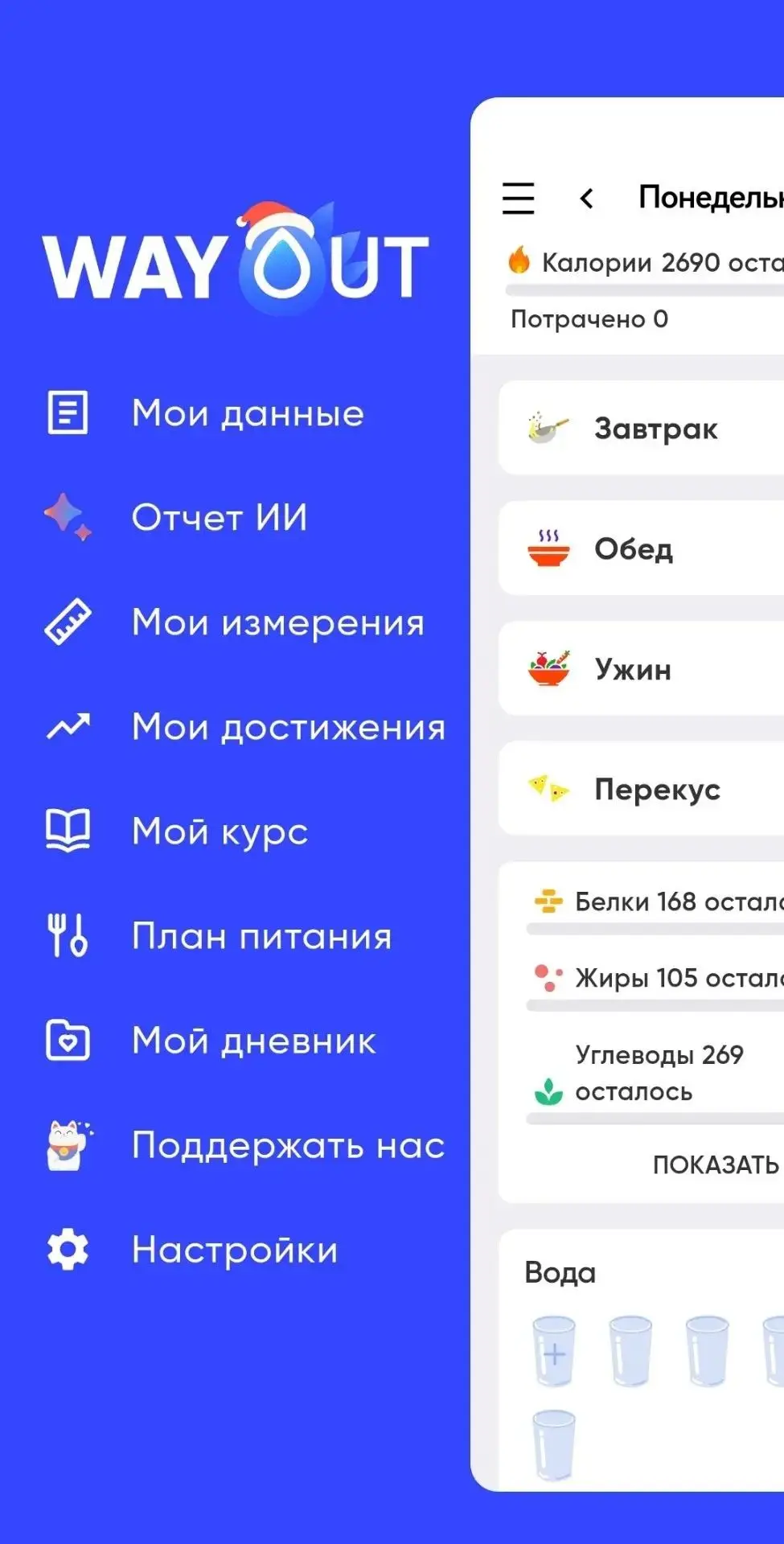 Хочешь контролировать своё питание? Попробуй приложение WayOut!