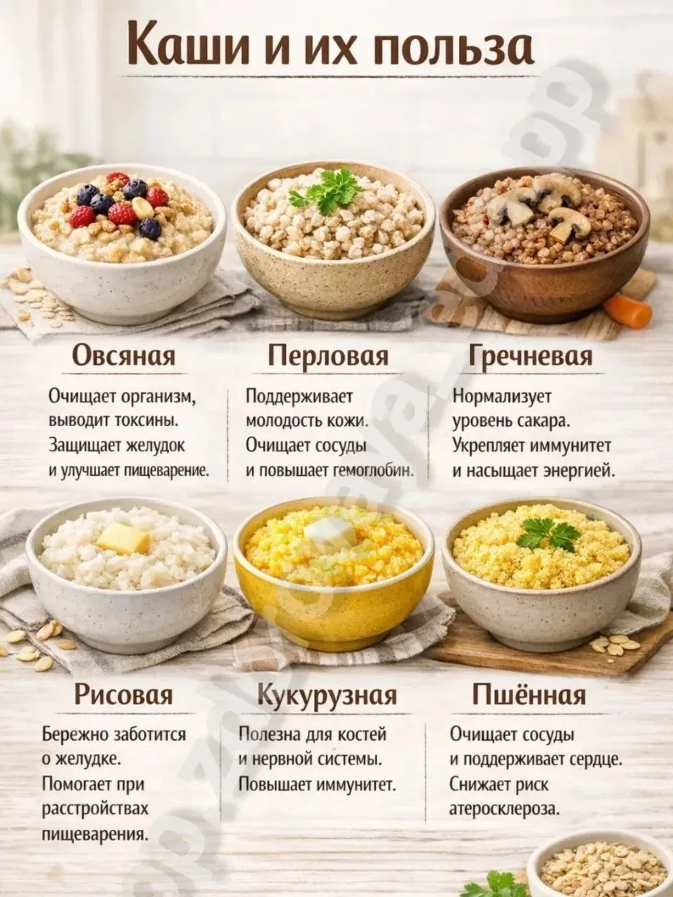 Каши и их польза для здоровья! 🌾