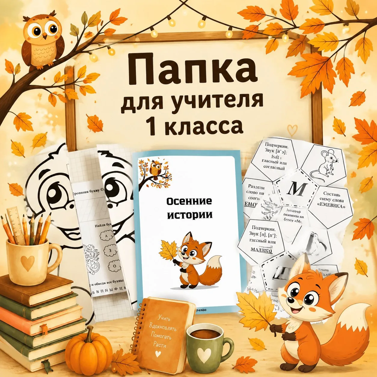 📁 СПОКОЙНЫЙ СТАРТ. ПАПКА УЧИТЕЛЯ 1 КЛАССА