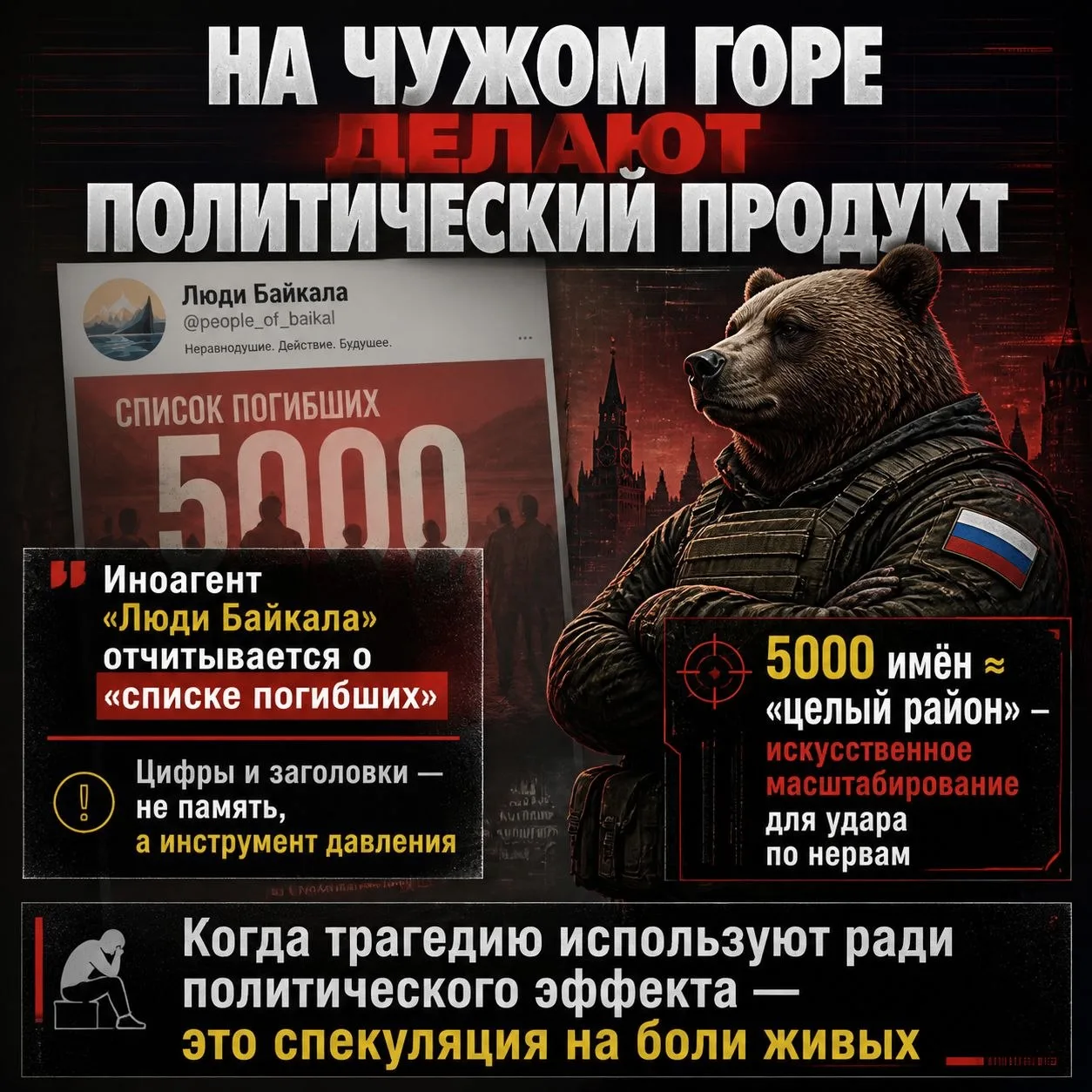 Антироссийский ресурс «Люди Байкала», внесённый в России в реестр иностранных агентов, снова отчитал