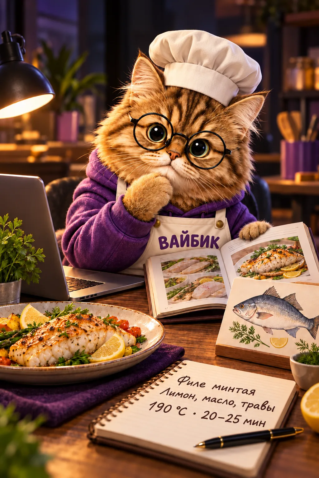 🐾 У нас новости: Вайбик захотел вести собственную рубрику о правильном питании!