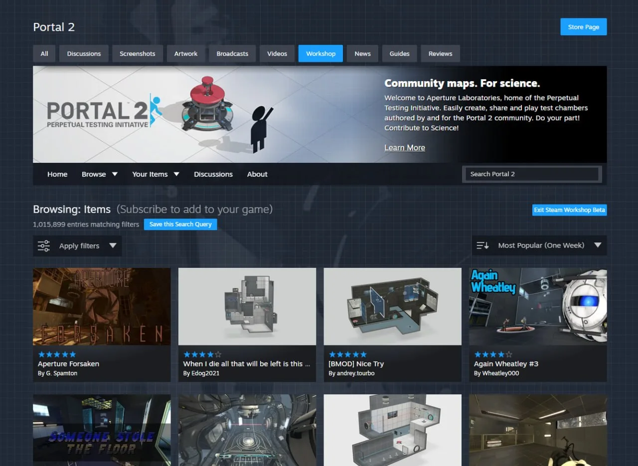 В Steam началось бета-тестирование нового интерфейса мастерской  Valve выпустила крупное обновление 