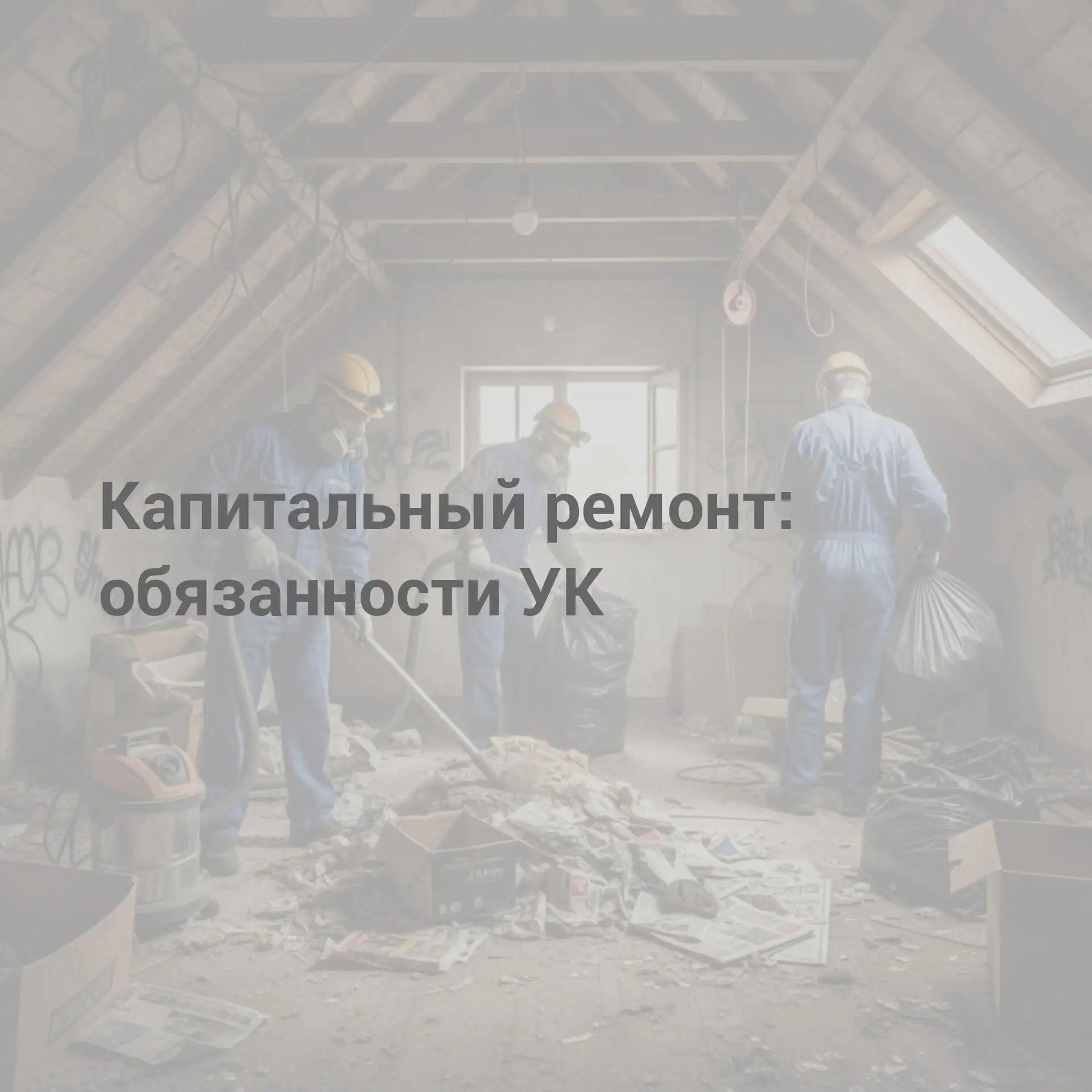 Что обязана сделать управляющая компания перед началом капитального ремонта в многоквар...