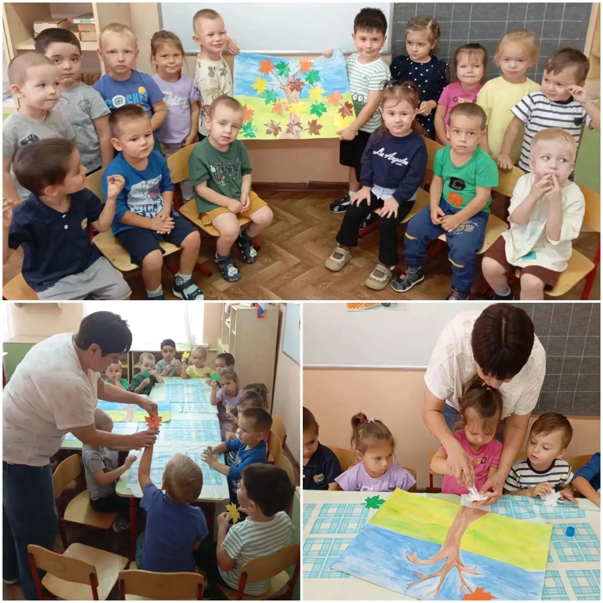 Сегодня наши маленькие мастера создавали настоящую осень на бумаге! На занятии по аппли...