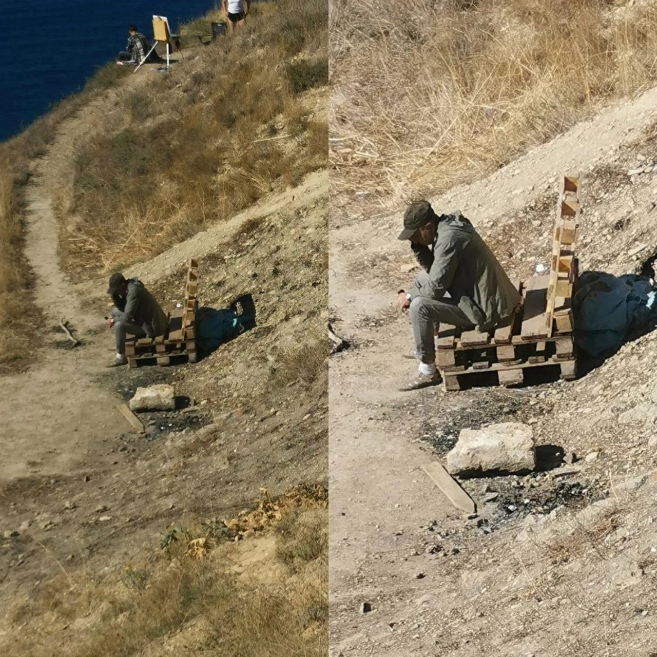 Читатель благодарит тех, кто сделал скамейку на горе: