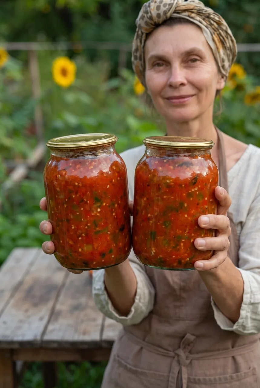 СОУС К МЯСУ, КОТОРЫЙ Я ЗАКАТЫВАЮ НА ЗИМУ: АРОМАТНЫЙ, С ЧЕСНОКОМ И ЧЕТЫРЬМЯ ВИДАМИ ЗЕЛЕНИ
