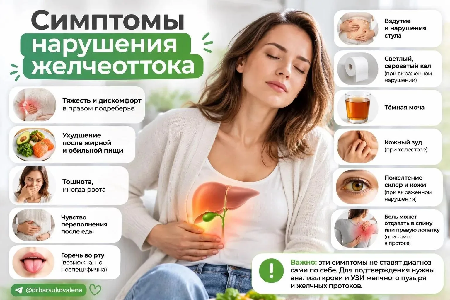 💛 Симптомы нарушения желчеоттока: когда организм подаёт сигналы
