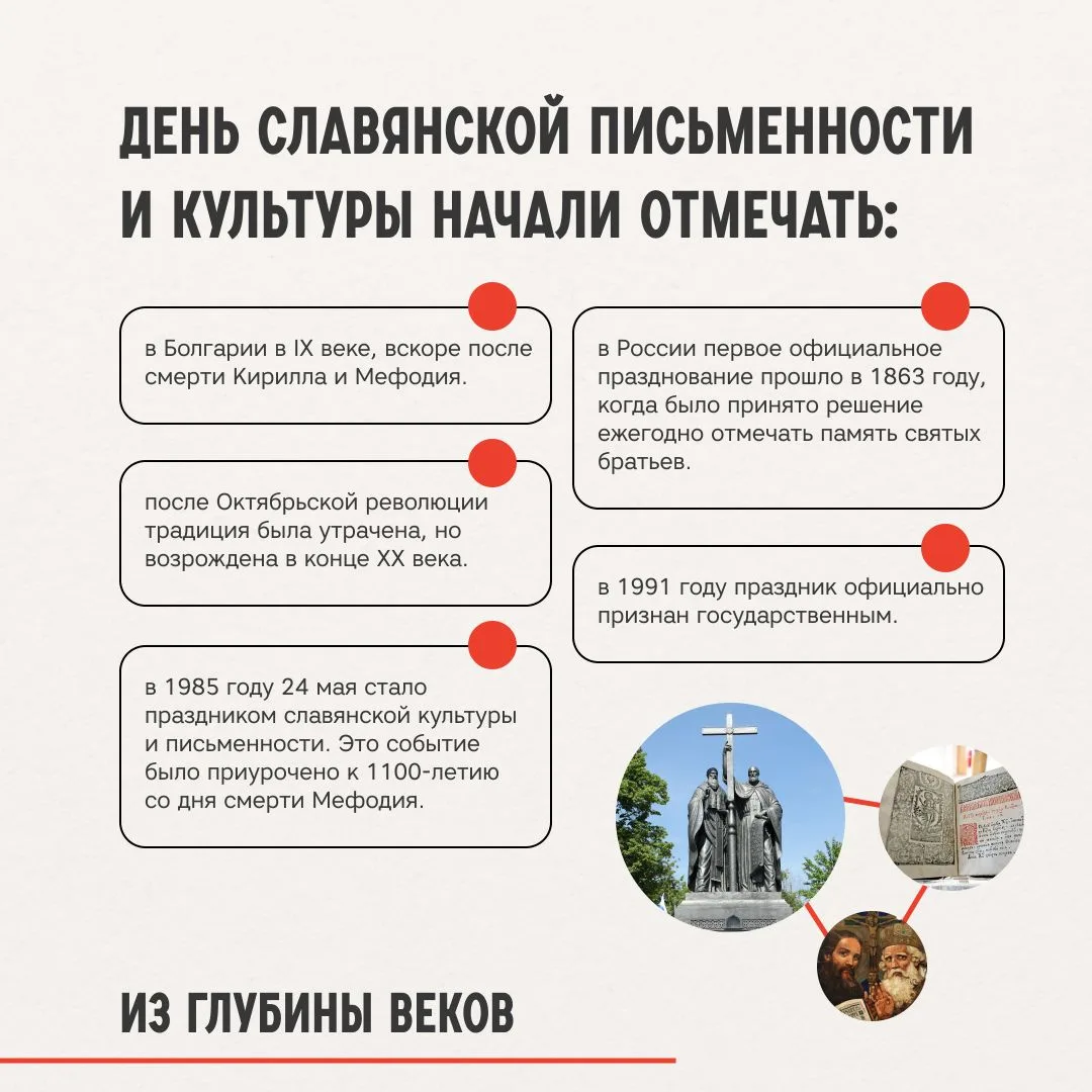 📜 24 мая — День славянской письменности и культуры! Знаете, почему этот праздник так важен? Именно с