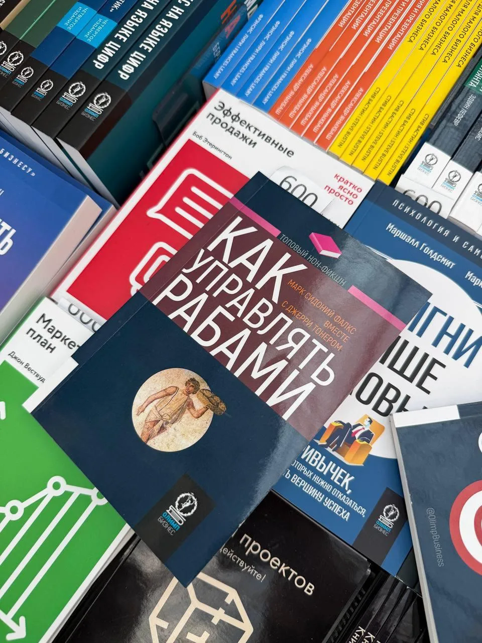 Друзья посетили книжную ярмарку. Приобрели интересные книги по менеджменту.