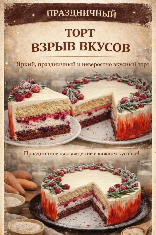 ТОРТ «ВЗРЫВ ВКУСОВ» — ЭТО ТОТ САМЫЙ СЛУЧАЙ, КОГДА НАЗВАНИЕ ПОЛНОСТЬЮ ОПРАВДАНО! ОН ЯРКИ...