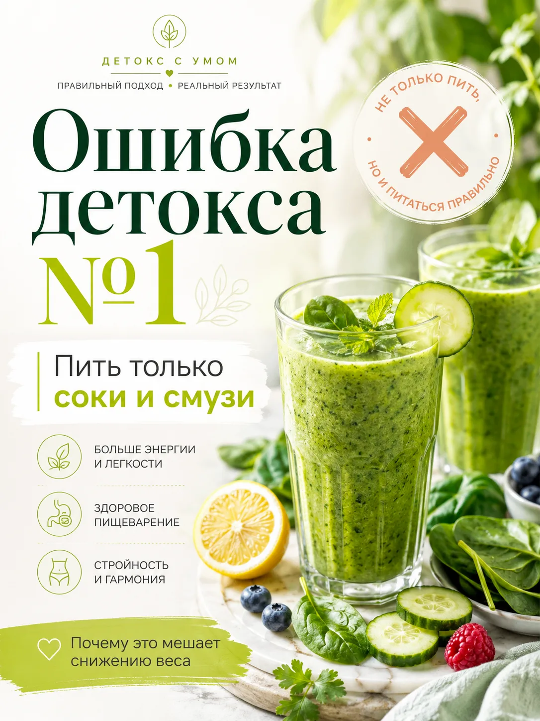 ☝️Почему не каждый детокс помогает снизить вес