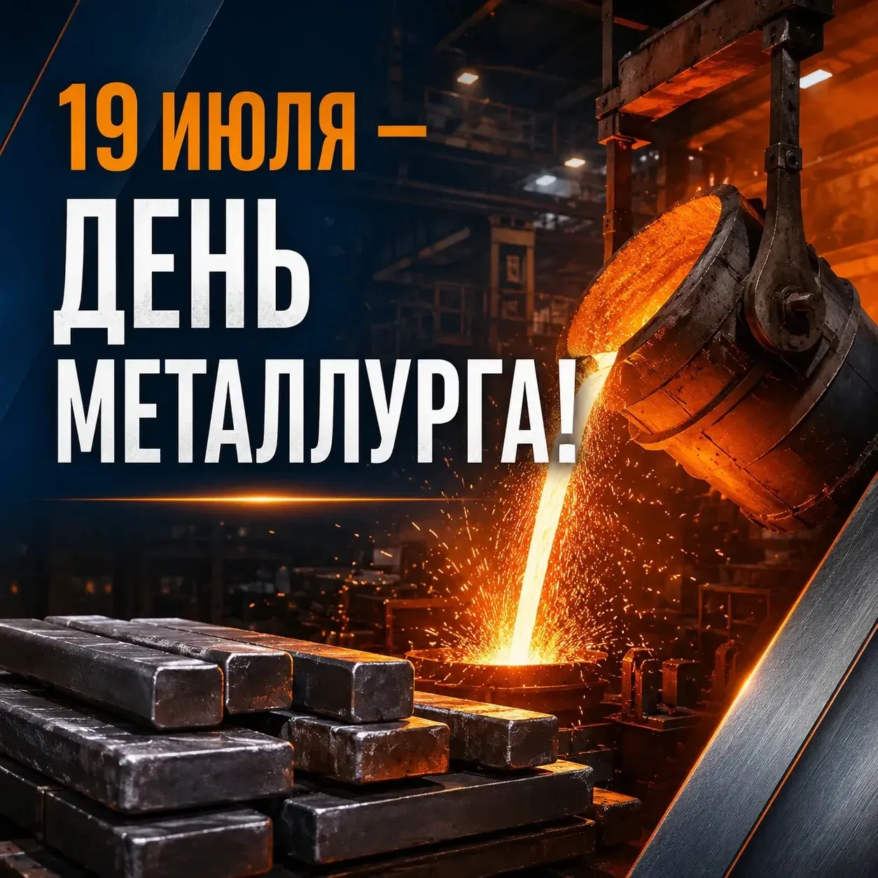 19 июля — День металлурга!

Металлургия — одна из ведущих отраслей промышленности России. От професс