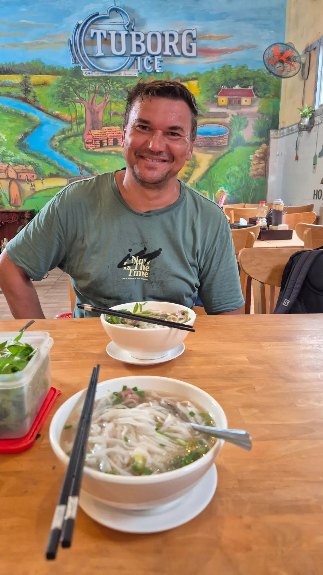 А ещё сегодня мы попробовали, пожалуй, самый вкусный Фо Бо на Фукуоке 🍜
