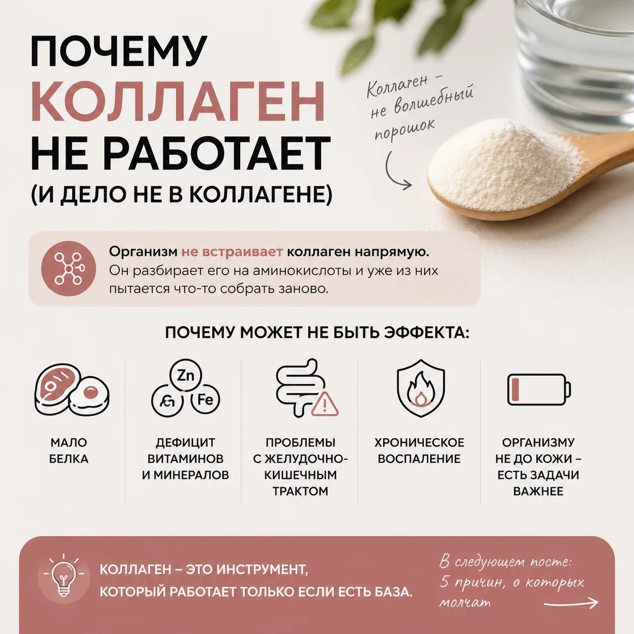 Почему коллаген НЕ работает?