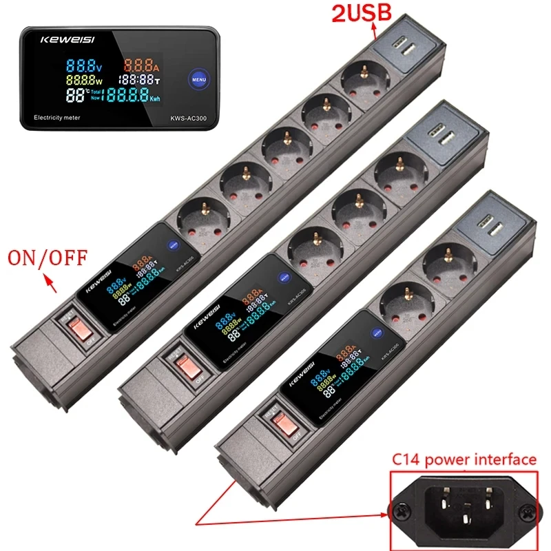 Настольный удлинитель с 2 USB