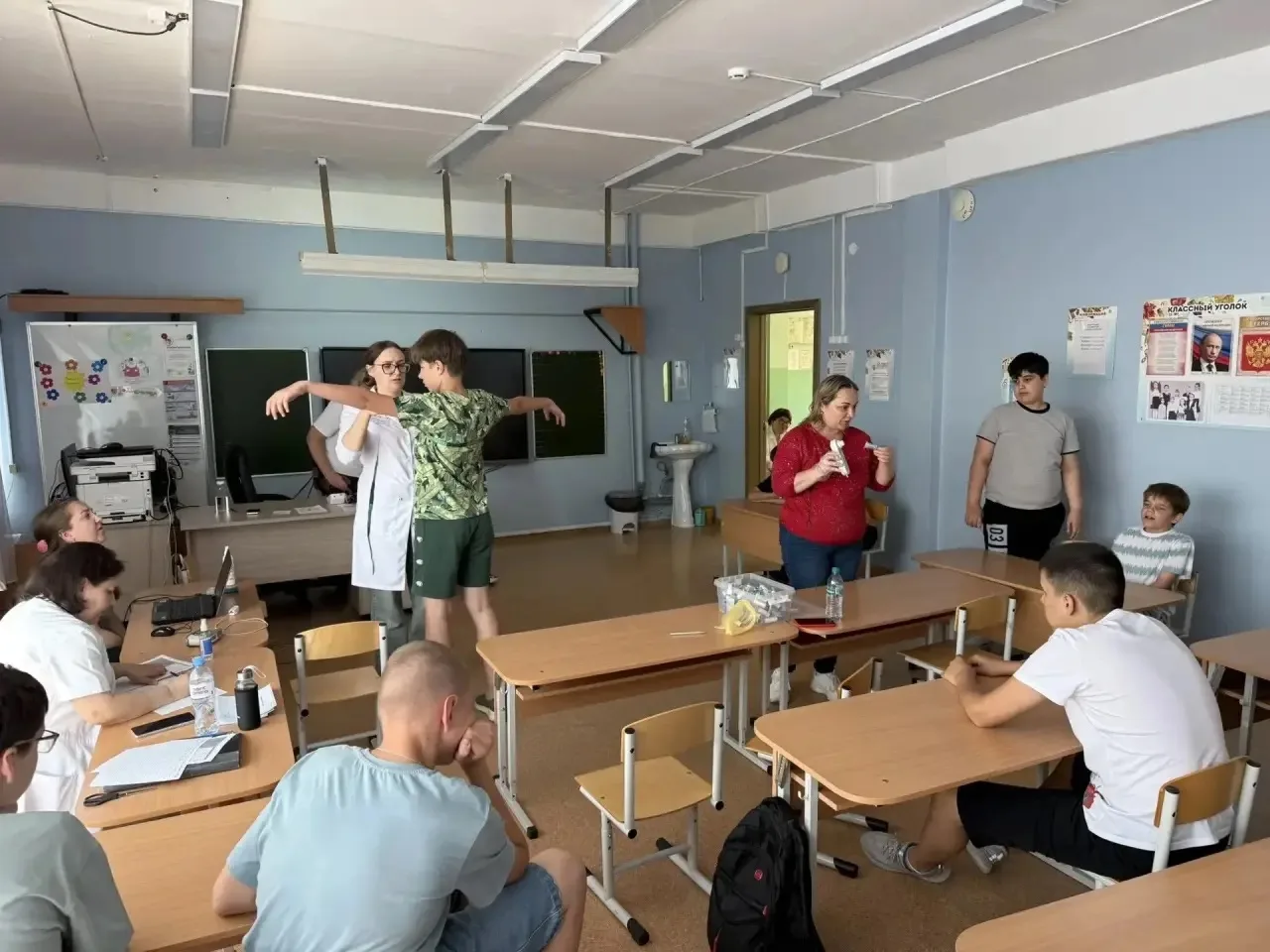 ⛑️18 июня в лагере "Летний экспресс" прошли медицинские обследования с участием сотрудников Центра з