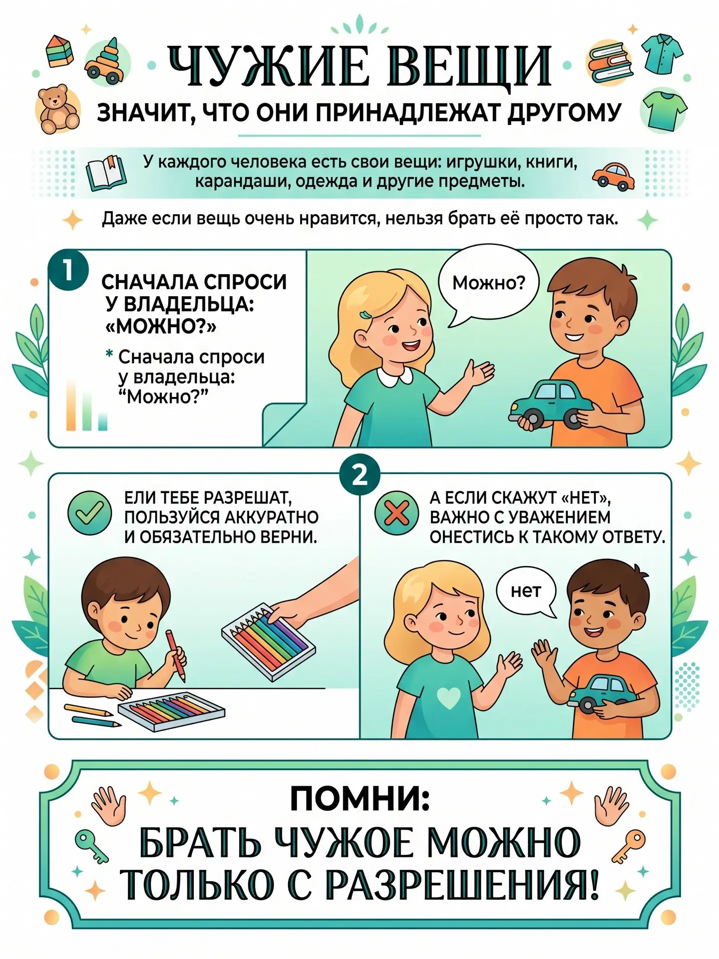 🙅‍♀ Почему нельзя брать чужое без спроса?