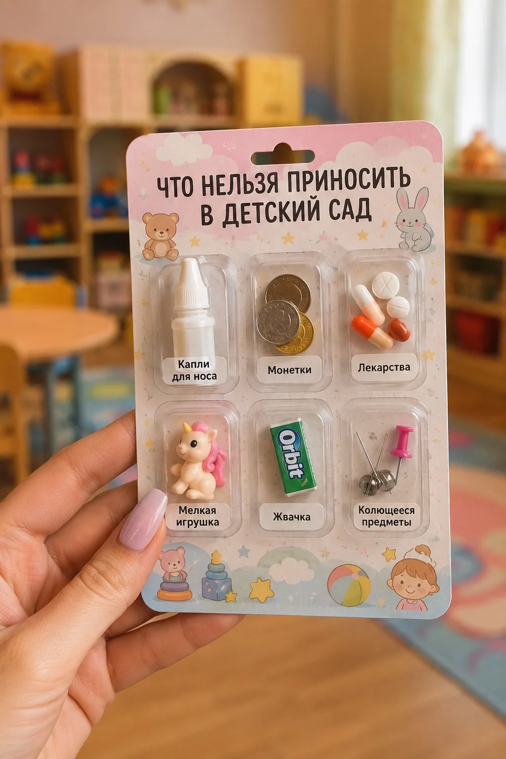 🚫 Что нельзя приносить в детский сад? 🚫

Безопасность детей — наш главный приоритет. Напоминаем, ч