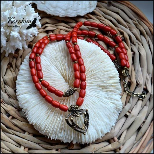 Колье Коралловый риф