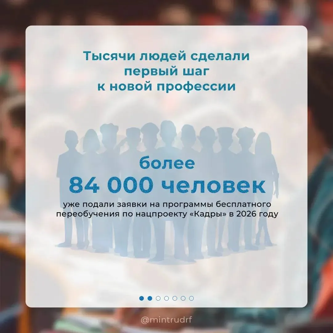 Ваш билет в новую профессию: бесплатное обучение по нацпроекту «Кадры»  Собрали 5 фактов о программа
