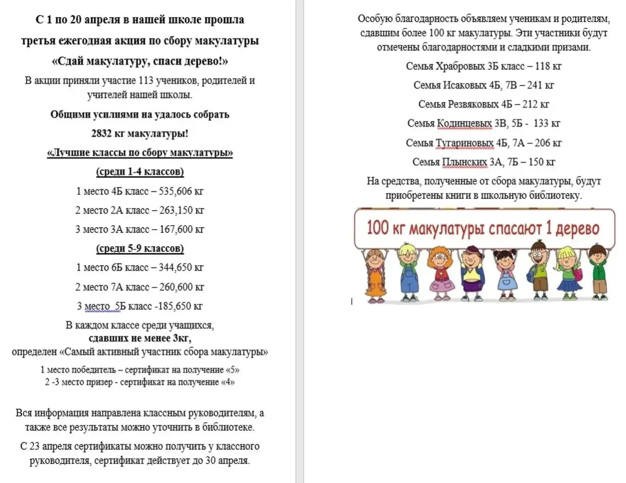 #сбормакулатуры_СОШБаклаши#акцияспасидерево