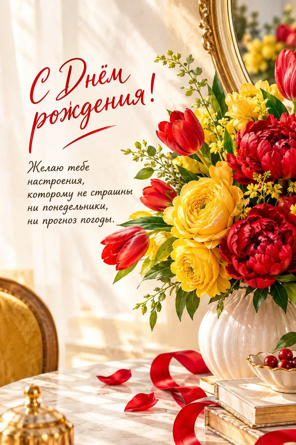 🔥 Красивые картинки и открытки женщине с Днем рождения с пожеланиями.