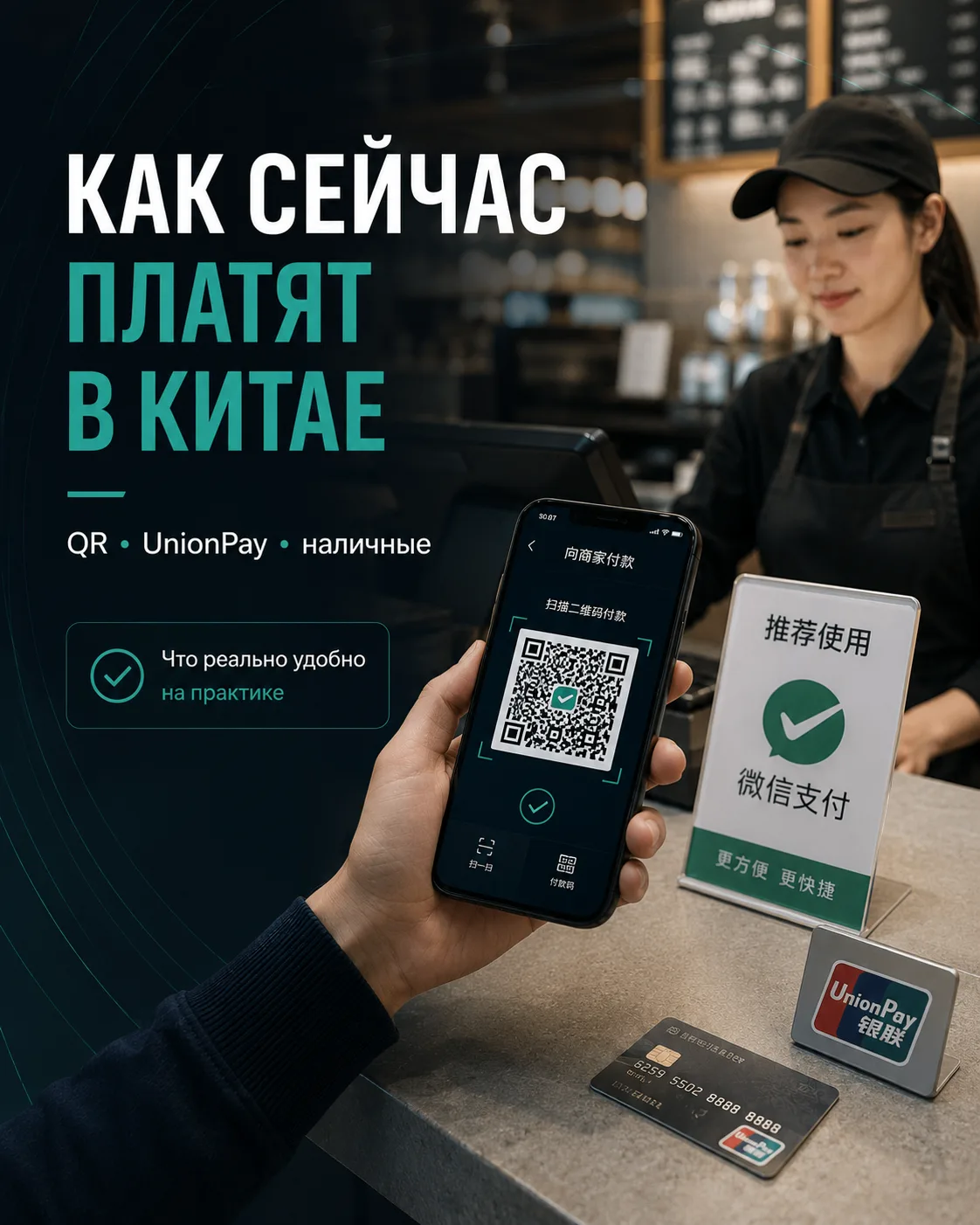 Как сейчас реально платят в Китае: QR, карты или наличные