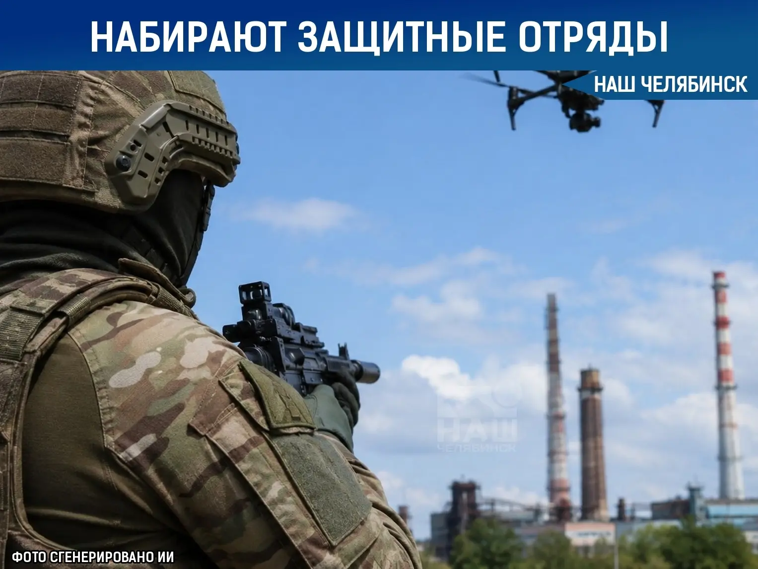 ⚡️Южноуральцев зовут в отряд для защиты объектов от дронов