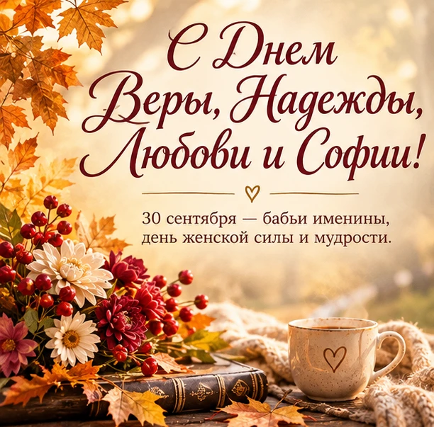 30 сентября — День Веры, Надежды, Любови и Софии