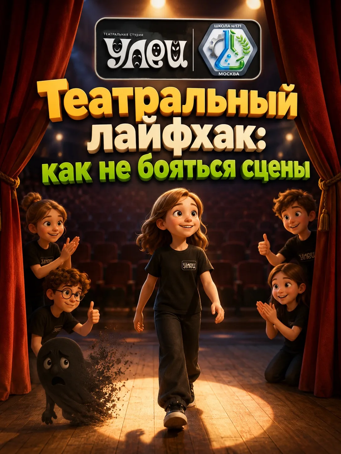 🎭Театральный лайфхак: как не бояться сцены

Выходить на сцену бывает страшно даже опытным артистам.
