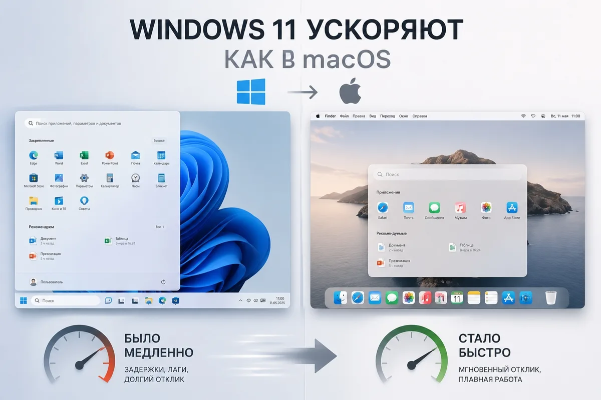 🔥Windows 11 получает ускорение, как в macOS
