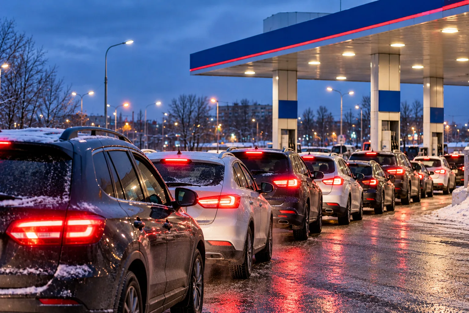⛽️ Стоило ожидать: омичи снова выстроились в очереди на заправках