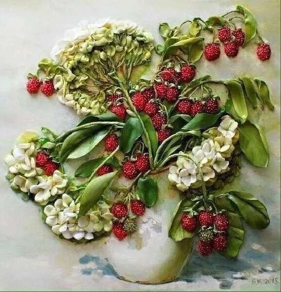Вышивка лентами