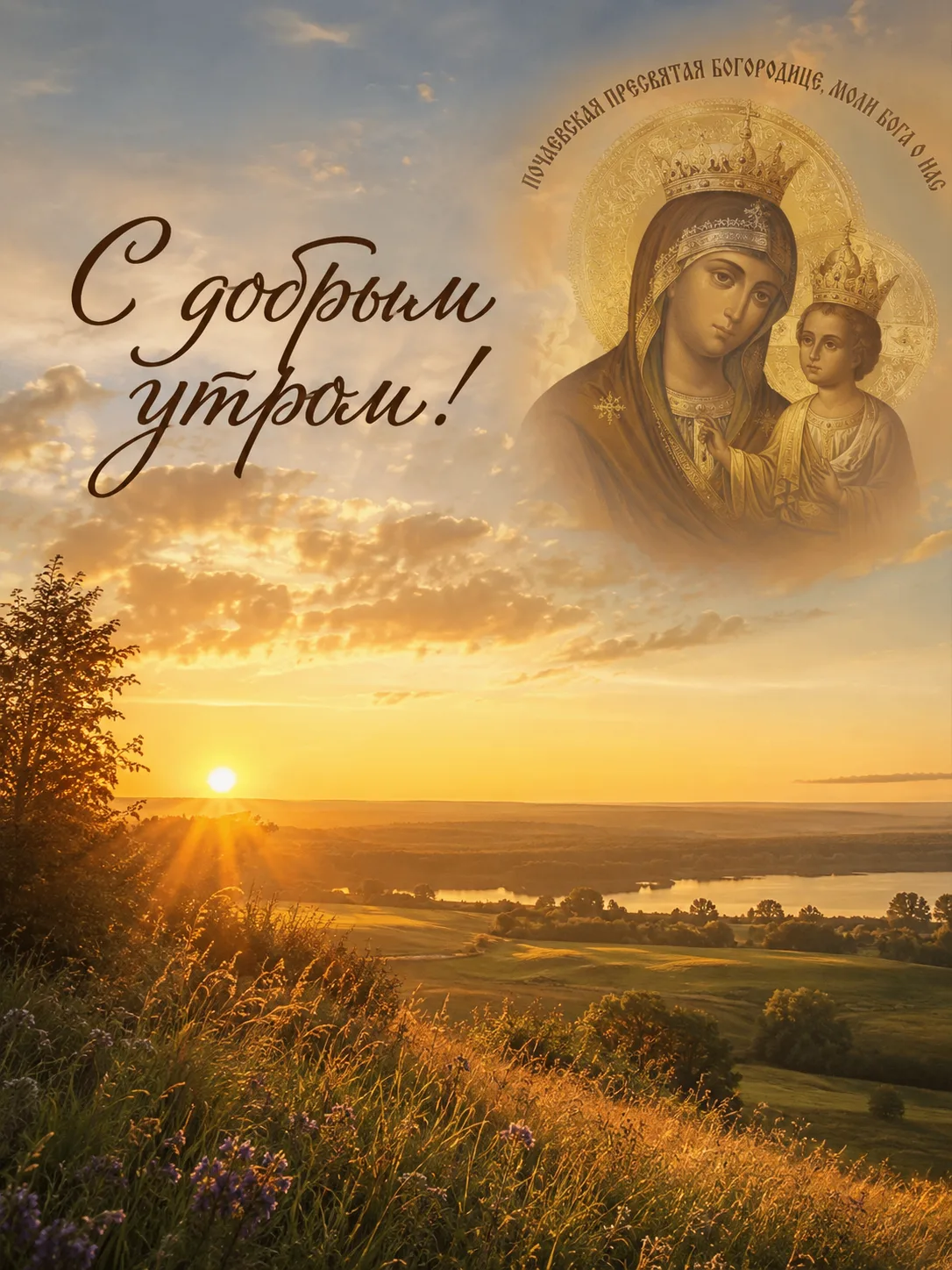 Доброе утро! С праздником Почаевской иконы Божией Матери! Мира и добра вам, света и рад...