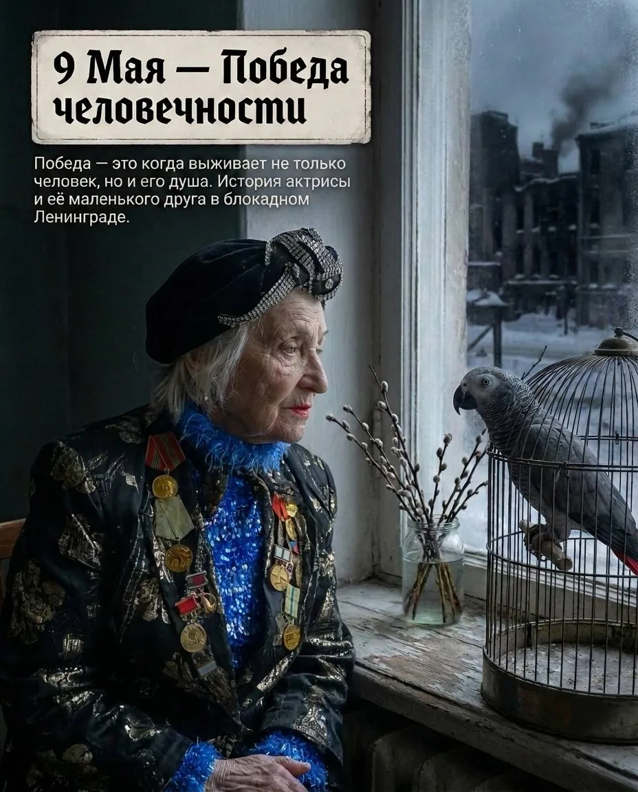Попугай, который пережил блокаду Ленинграда вместе с людьми 🕊️