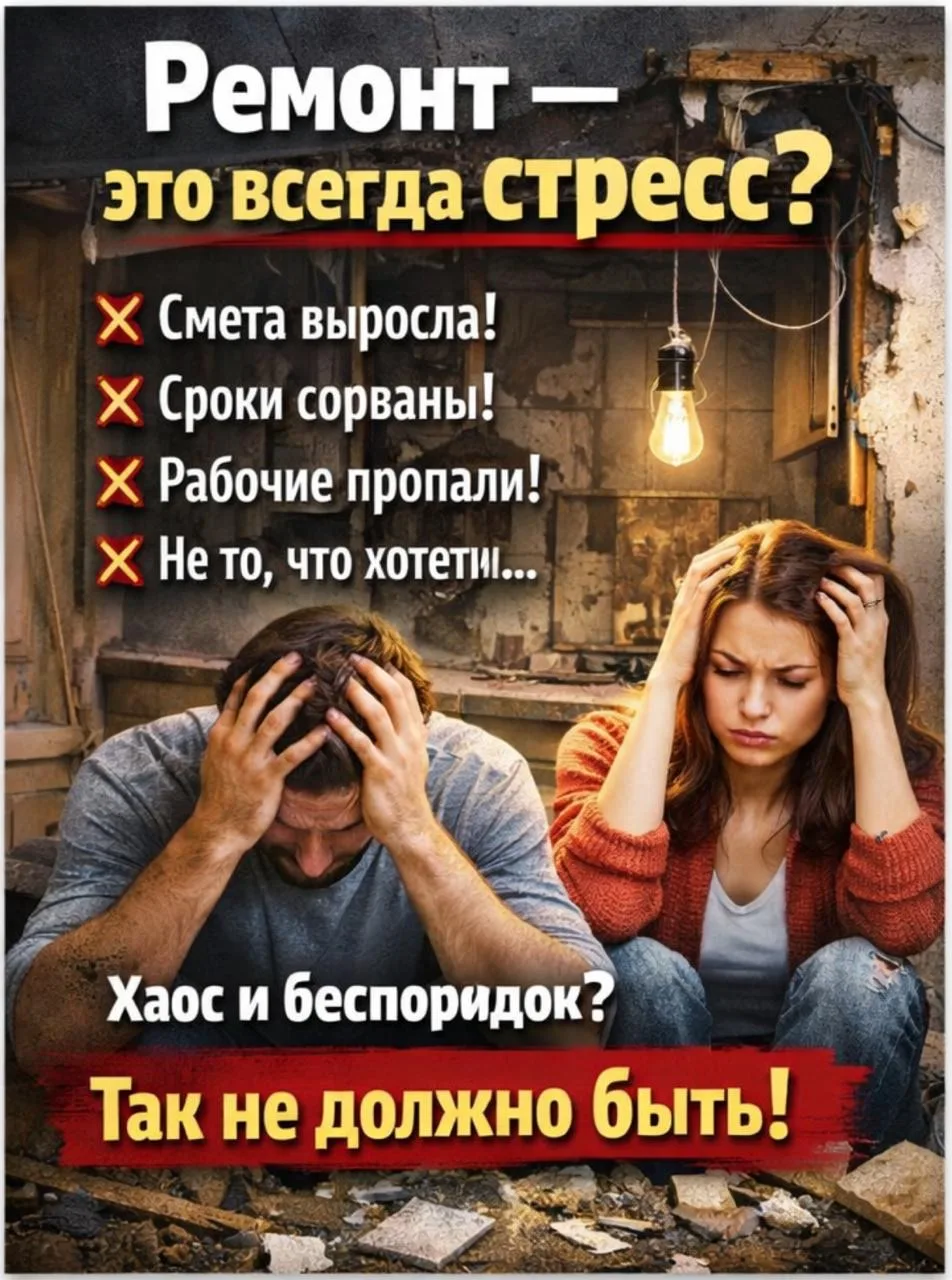 Вы тоже думаете, что ремонт — это стресс, нервы и бесконечные переделки?