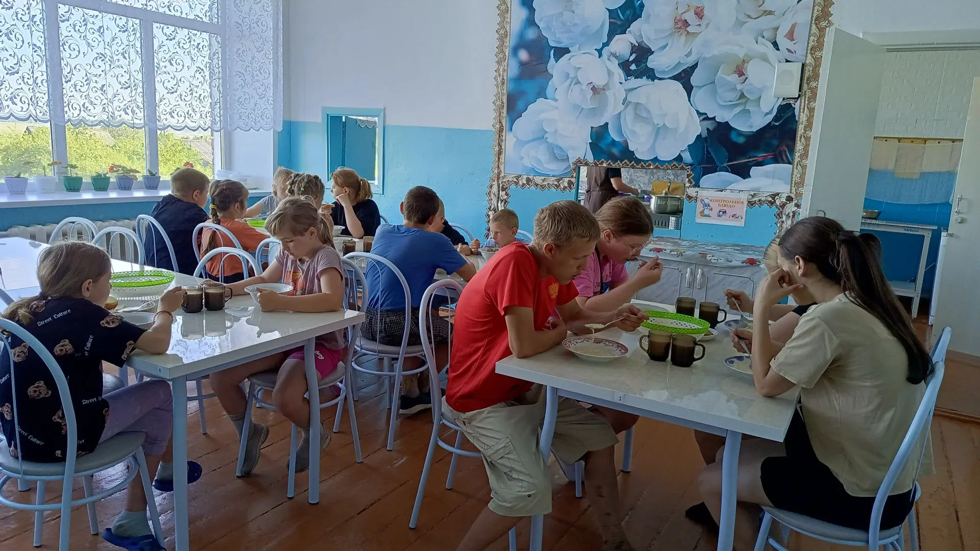🥣Друзья, первый день работы летнего оздоровительного лагеря (ЛДП) в МКОУ Ново-Никольск...
