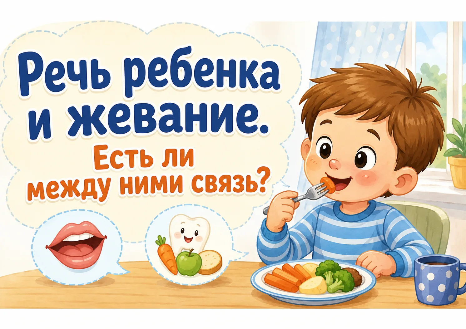 Речь ребёнка и жевание: есть ли между ними связь?