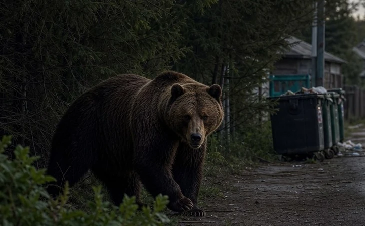 В этом году случаи выхода бурых медведей к населённым пунктам участились. Основные прич...